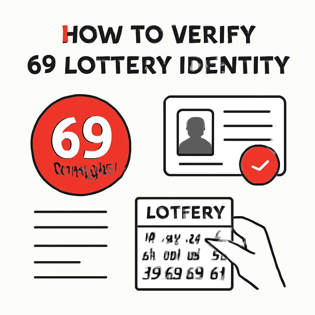 An educational diagram about the identity verification process for 69 Lottery.